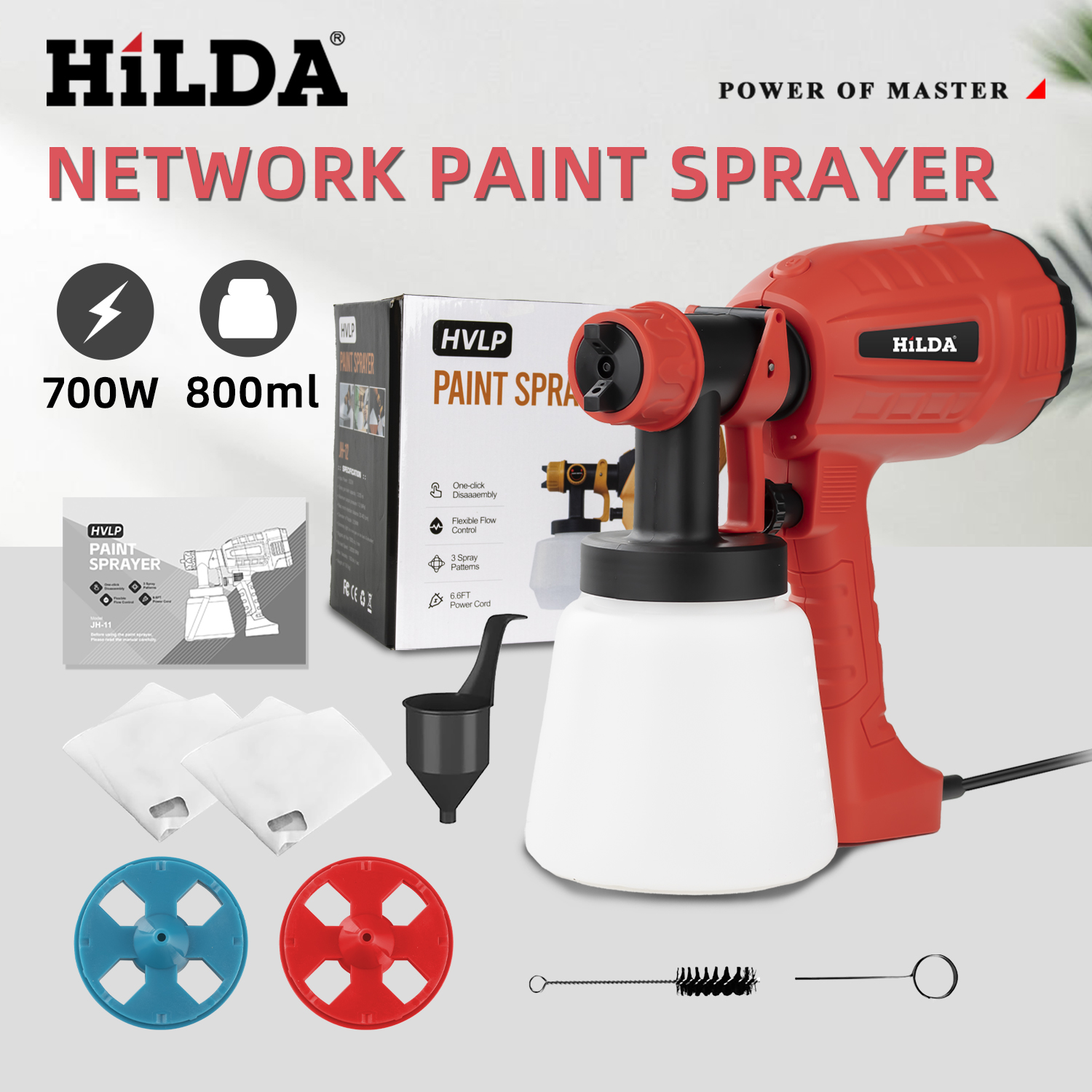 Power Tools Pink - HILDA 800ML Electric Spray Gun Paint