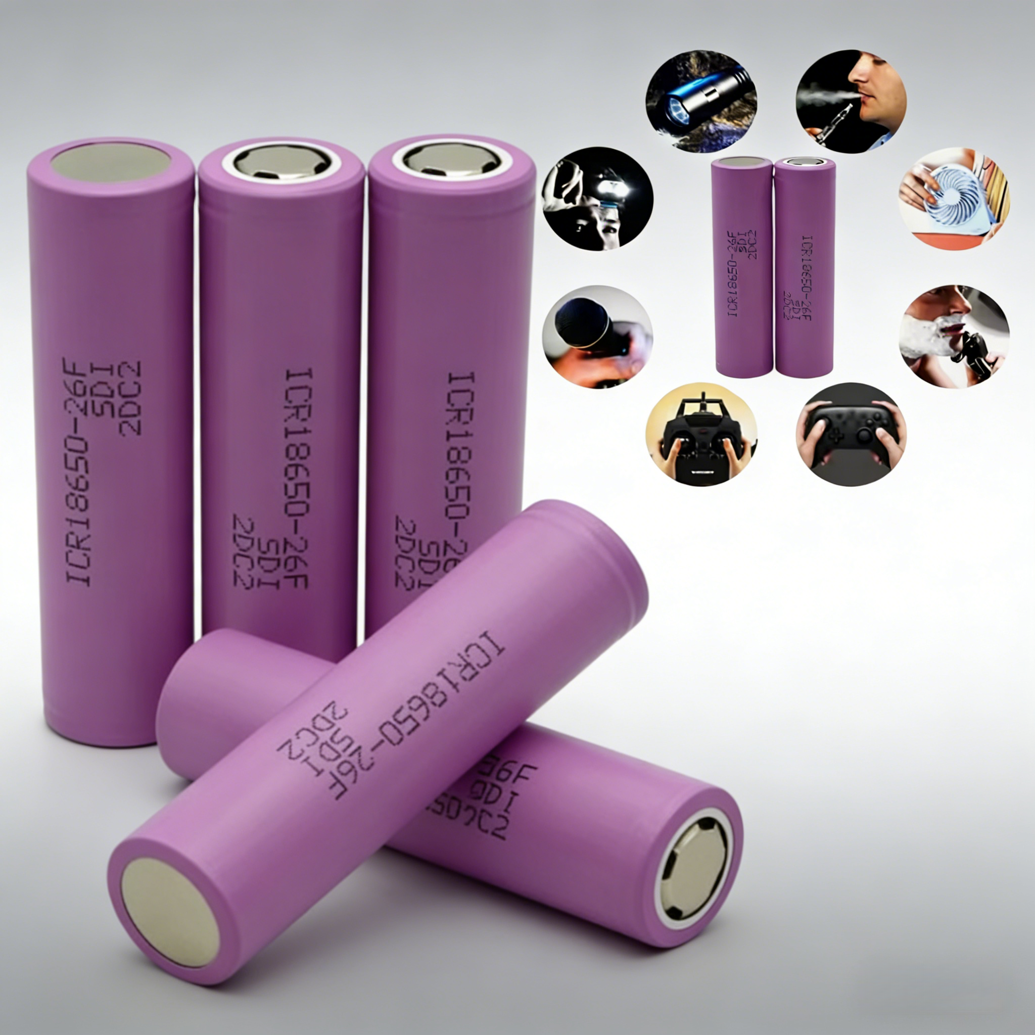 Power Tools Ltd - ICR18650-26F 3.7V 2600mAh Rechargeable Lithium Battery,