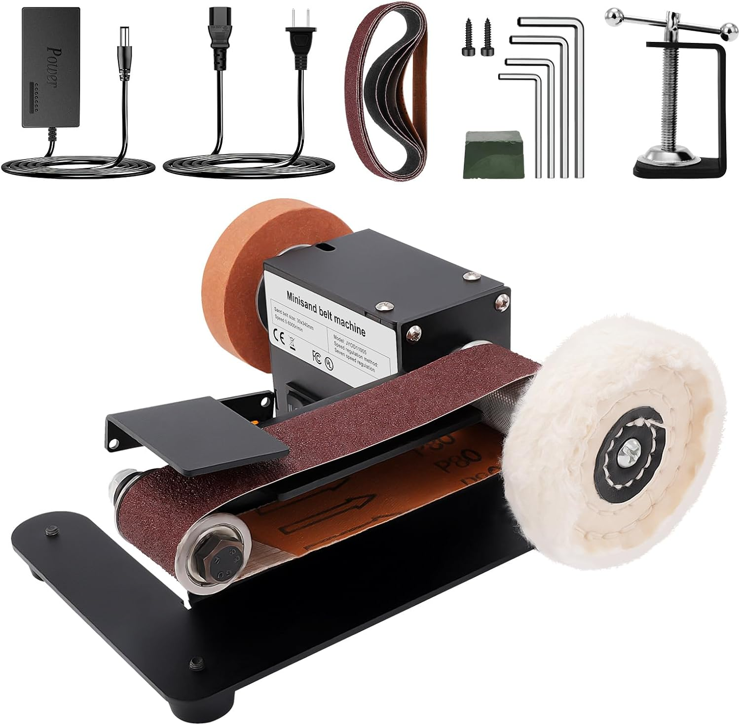 Belt Sander Portable - Stand Belt Sander, 350W Stationary Grinder