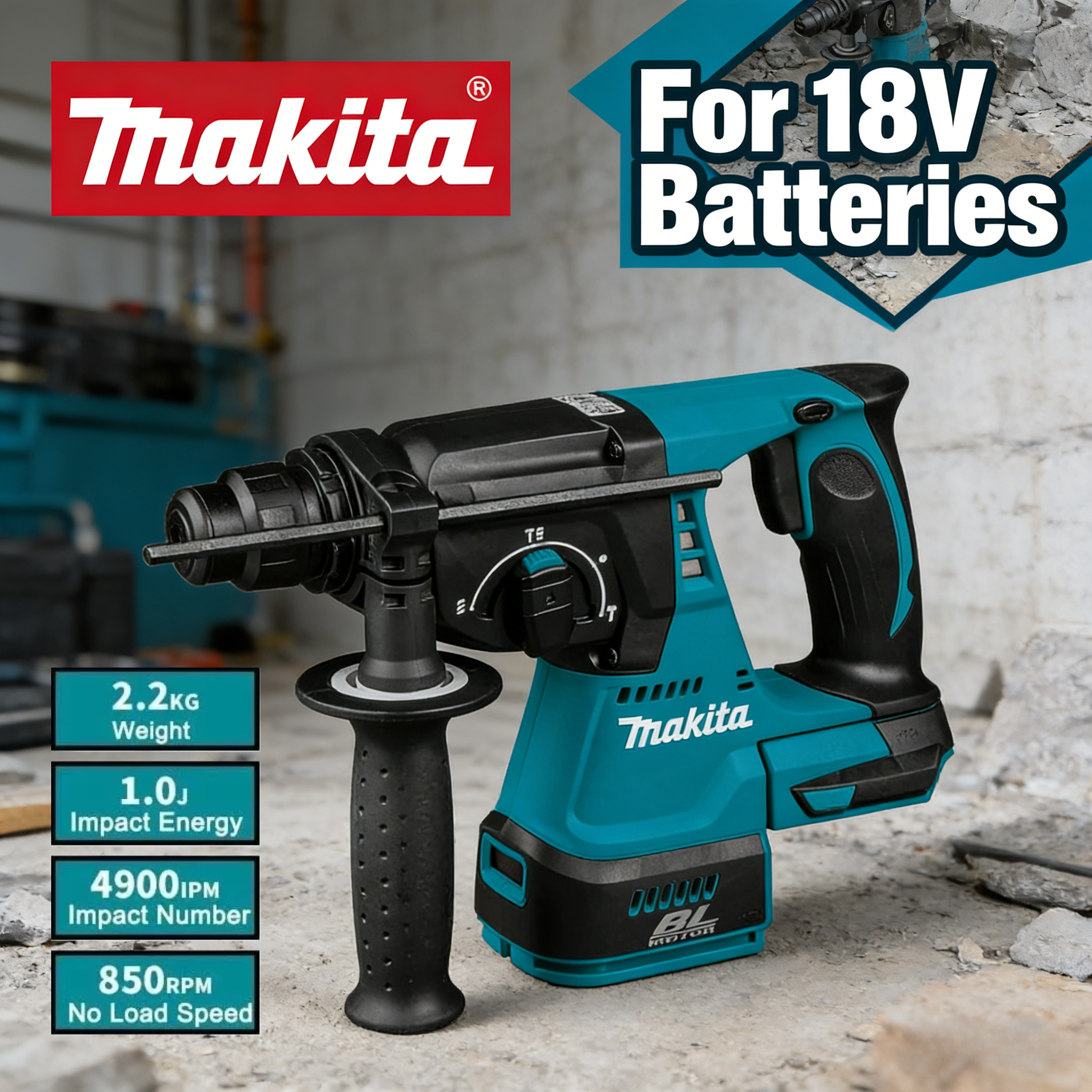 Power Tools Jack Hammer - Makita Brushless Hammer Makita 18V Cordless