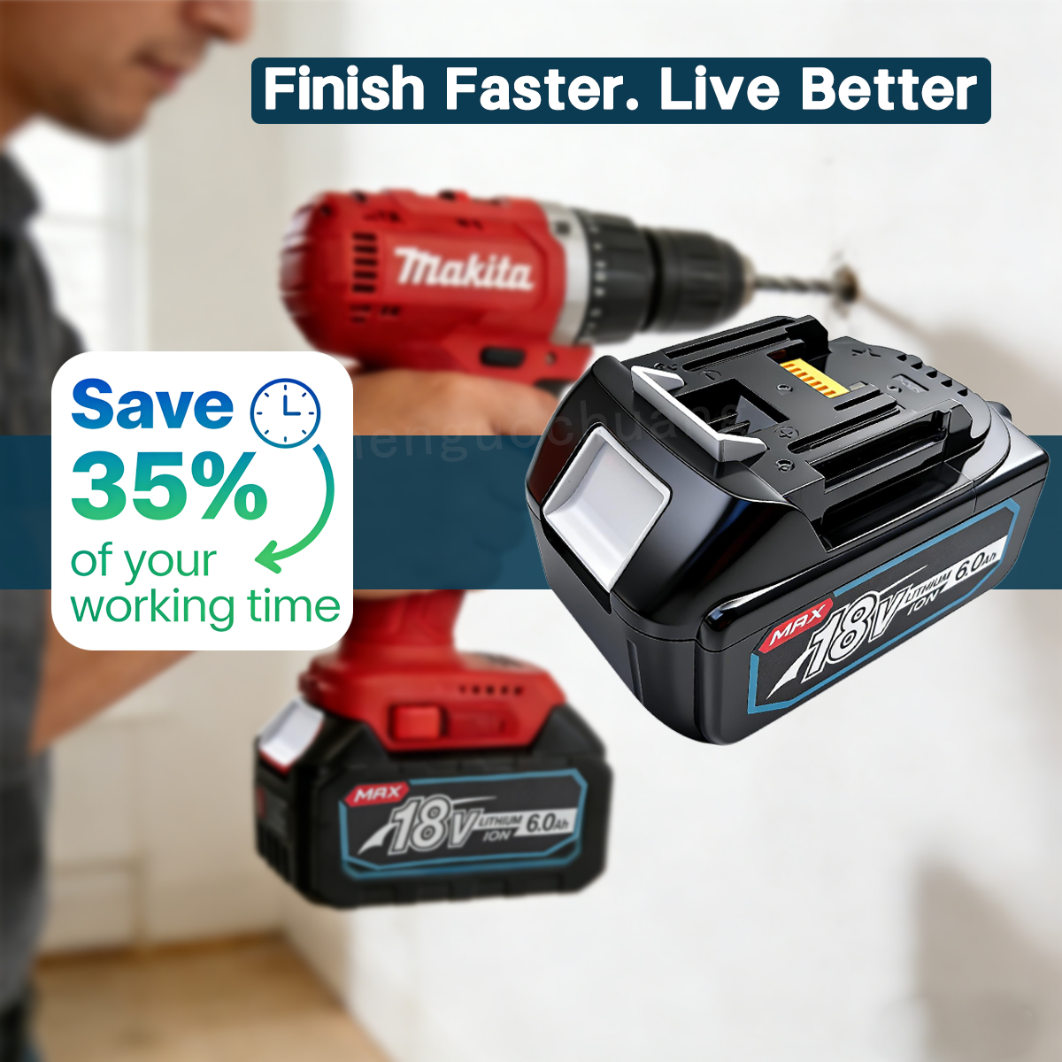 18V 6.0Ah Battery For Makita L - Power Tools Ltd recensie en prijs
