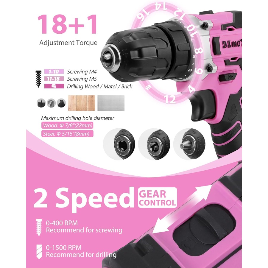 267-Piece Tool Kit Set - Pink  - Power Tools Pink recensie en prijs