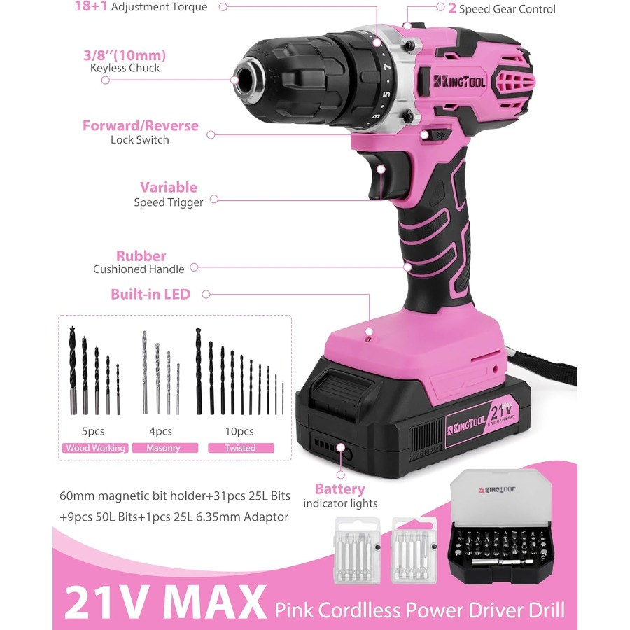267-Piece Tool Kit Set - Pink  - Power Tools Pink recensie en prijs