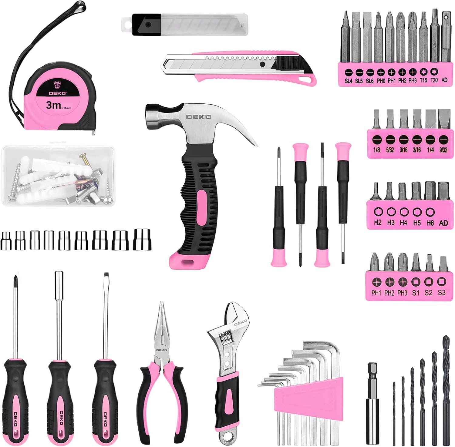 126 Pcs Pink Cordless Drill Se - Power Tools Pink recensie en prijs