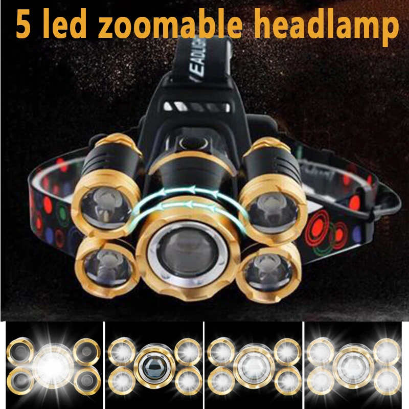 5LED T6 Head Lamp Zoom Flashli - Power Tools Zoom recensie en prijs