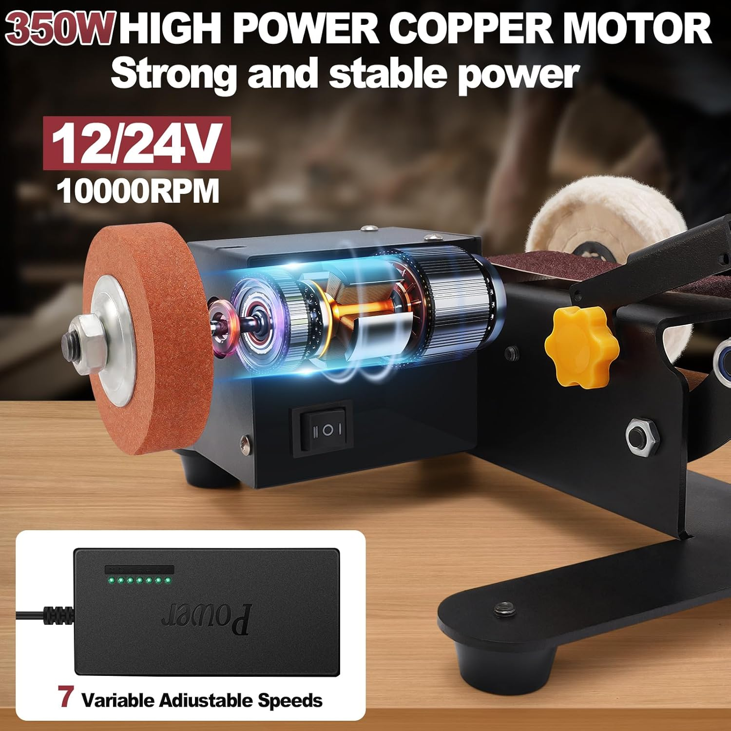 Stand Belt Sander, 350W Statio - Belt Sander Portable recensie en prijs