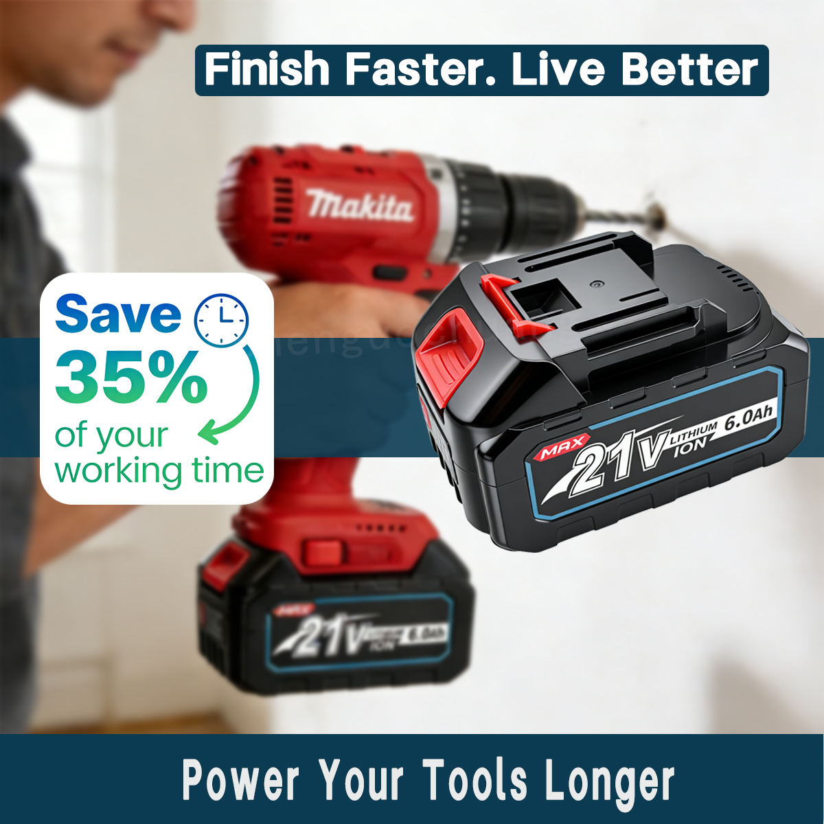 21V 6.0Ah Battery for Makita 1 - Power Tools Ltd recensie en prijs