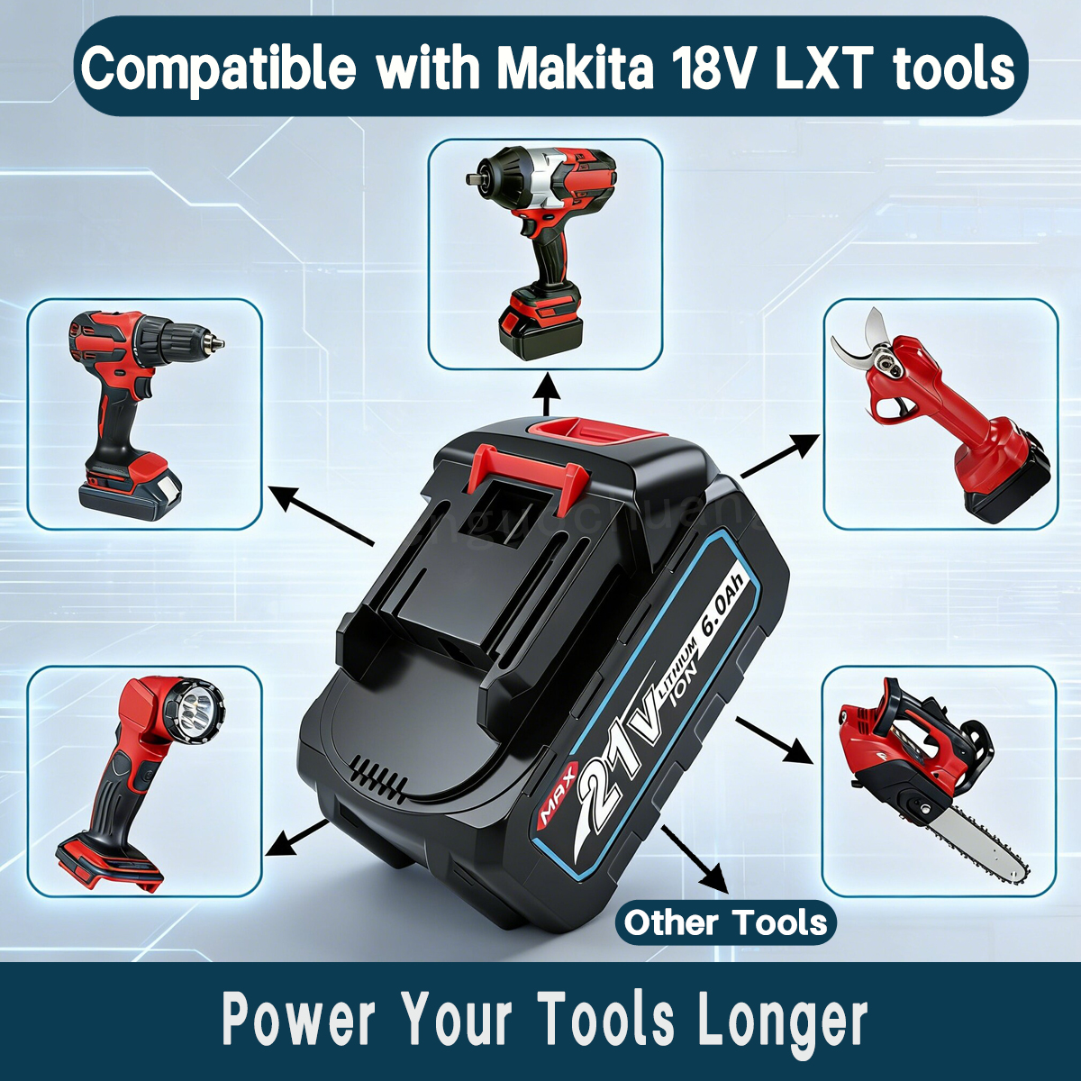 21V 6.0Ah Battery for Makita 1 - Power Tools Ltd recensie en prijs