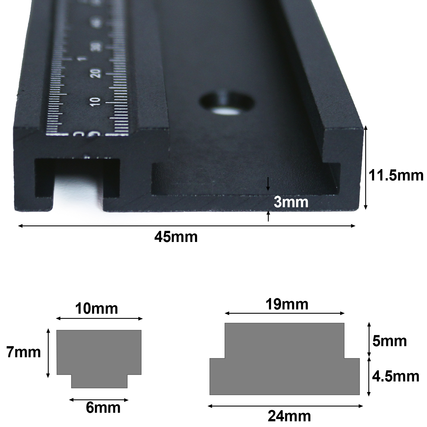 1Pc T-Track 45 Chute with mm/i - Scroll Saw Bench recensie en prijs