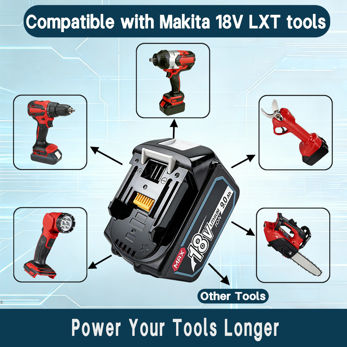 18V 9.0Ah Li-ion Battery For M - Power Tools Ltd recensie en prijs