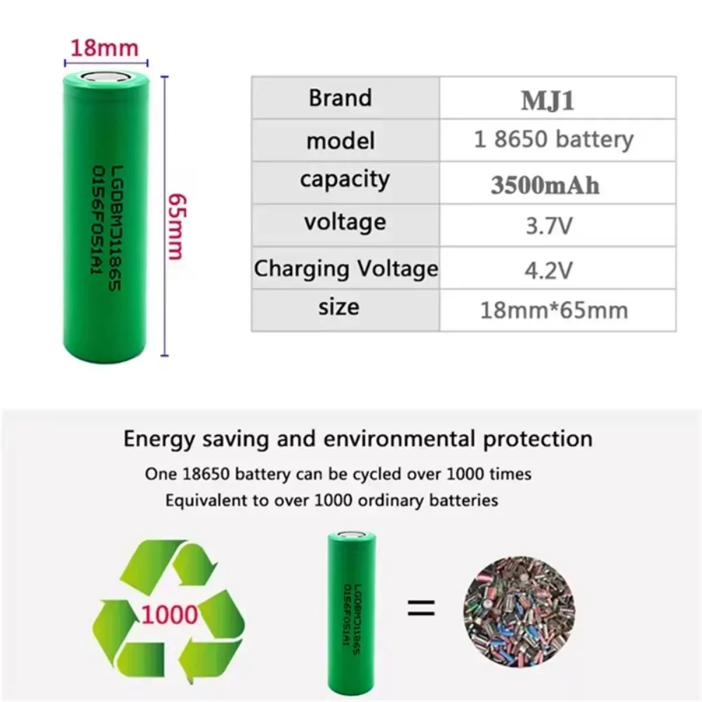 INR18650 MJ1 3500mAh 3.7V 25A  - Power Tools Ltd recensie en prijs