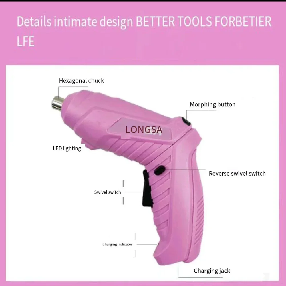 New Full Pink Electric Screwdr - Power Tools Pink recensie en prijs
