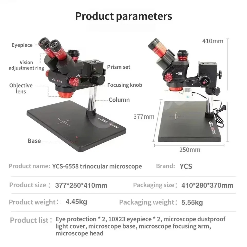 YCS 6558X Trinocular Microscop - Power Tools Zoom recensie en prijs