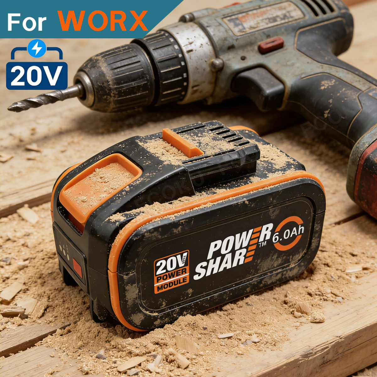 For Worx 20V 6.0Ah Lithium Bat - Power Tools Ltd recensie en prijs
