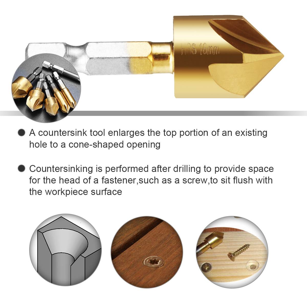 6 Pcs 6mm-19mm 5 Flute HSS Cou - Power Tools Quotes recensie en prijs